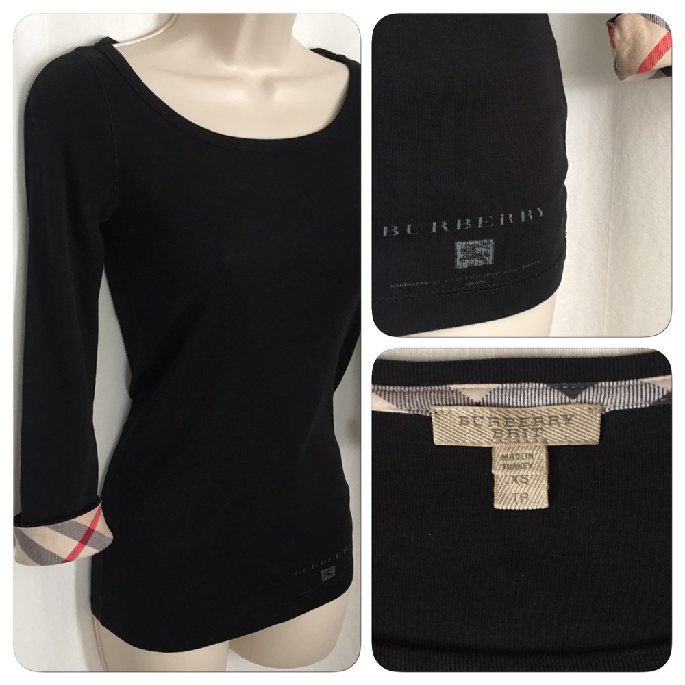 Burberry Brit XS Black Cotton Top - Picture 1 of 8